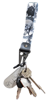 Jack Skellington Schlüsselanhänger mit Karabiner und Schlüsselring kurz