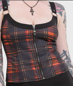 KILLSTAR  Amberic Träger Damen Top Karo
