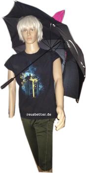 Regenschirm Panda Bär mit Ohren | Kawaii  | Stockschirm 72 cm Lang | Ausgefallene Regenschirme