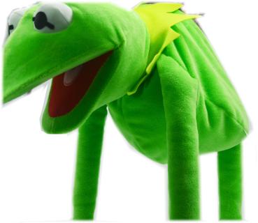 Kermit der Frosch Muppet Show Handpuppe Handspieltier mit Klappmaul