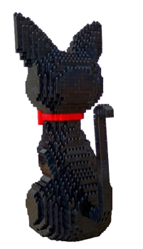 Preview: Jiji Nano Blocks Katze Bausatz Kikis kleiner Lieferservice 1300 Teile