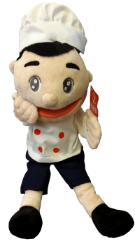 Handspielpuppe Koch Handpuppe mit Klappmaul 30cm