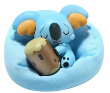 Pokémon Schlaf Figur Komala im Set mit Sammelbox