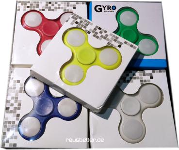 Fingertip Spinner für Autismus und ADHS LED Flash 3 Fach Verstellbar 5 Farben