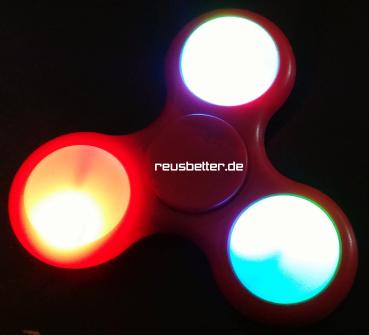 Fingertip Spinner für Autismus und ADHS LED Flash 3 Fach Verstellbar 5 Farben