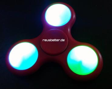 Fingertip Spinner für Autismus und ADHS LED Flash 3 Fach Verstellbar 5 Farben