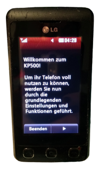 LG KP500 Smartphone | 3.0 Zoll | 3.0 MP | schwarz | Full-Touchscreen Handy | Simlock Frei