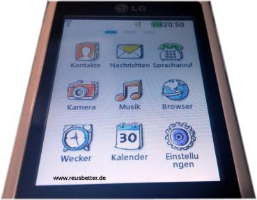 LG T300 Cookie Lite Smartphone | 1,3 MP | 4 Zoll | weiß-orange | Simlock Frei