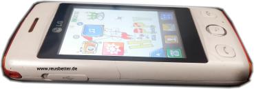 LG T300 Cookie Lite Smartphone | 1,3 MP | 4 Zoll | weiß-orange | Simlock Frei