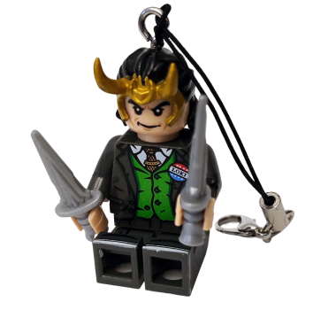 President LOKI LOZ Schlüsselanhänger Set mit Waffen Lego Motiv Handy Anhänger