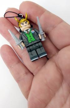 President LOKI LOZ Schlüsselanhänger Set mit Waffen Lego Motiv Handy Anhänger