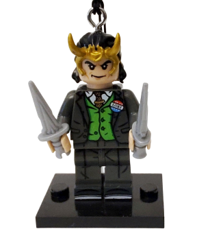 President LOKI LOZ Schlüsselanhänger Set mit Waffen Lego Motiv Handy Anhänger