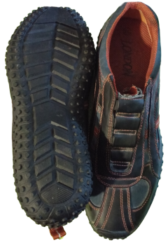 Herren Sneaker London Männer Schuhe gr.44 Dunkelblau /Orange