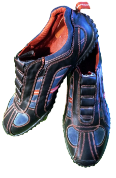 Herren Sneaker London Männer Schuhe gr.44 Dunkelblau /Orange