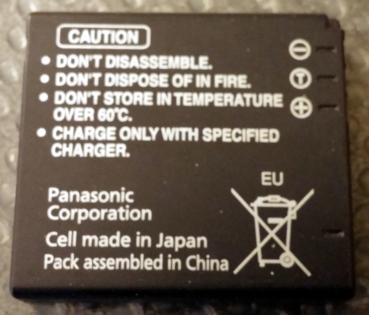 Lumix Panasonic Li-ion Akku DMW-BCE10E | 3.6V 940mAh
