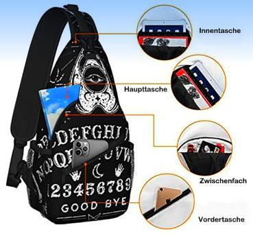 Ouija Board - Schulterrucksack - Unisex Magie Schultertasche Schwarz