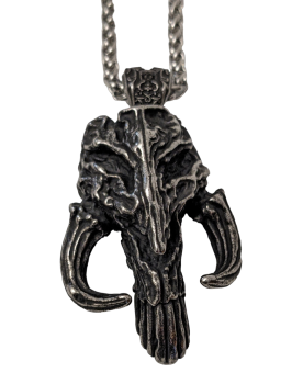 Star Wars Mandalorian Edelstahl Anhänger mit Kette