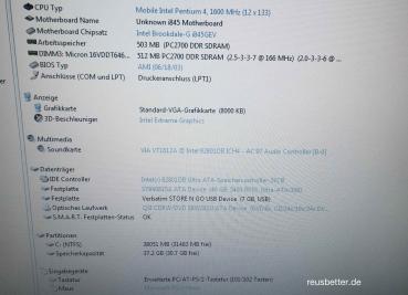 Maxdata Vision 4200X Laptop | Mod 755114 Intel P 1600 MHz 15 Zoll DVD