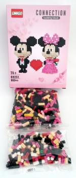 Micky und Minni Maus Liebespaar Walt Disney Motiv Bulding Blocks - Linkgo Set