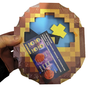 Minecraft inspirierte Kompass Uhr 3D 24h Wand Tisch Deko