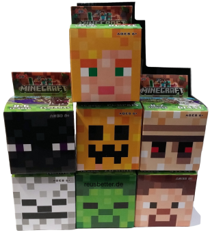 Schlüsselanhänger Minecraft Motiv シ Motiv Steve Kristallrüstung シ Sammel Box Set