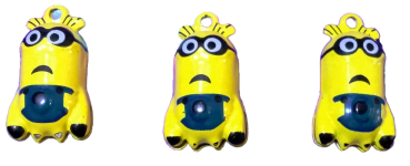 Preview: Minions Anhänger Glöckchen Schlüsselanhänger Gelb