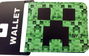 Motiv Minecraft -Pixelblock -Portmonee - Klapp-Geldbörse - 2 Motive zur Auswahl