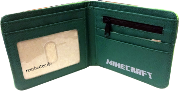 Motiv Minecraft -Pixelblock -Portmonee - Klapp-Geldbörse - 2 Motive zur Auswahl