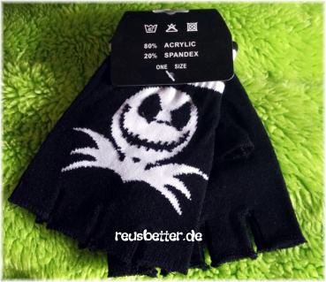 Nightmare Before Christmas シ Fingerlose Handschuhe シJack mit Kragen