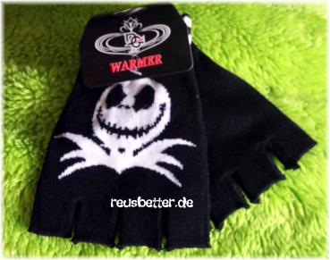 Nightmare Before Christmas シ Fingerlose Handschuhe シJack mit Kragen