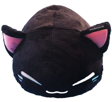Nemuneko Kawaii Maneki Neko Kissen Schwarz Süße Plüsch Schlafende Katze  Furyu 28cm