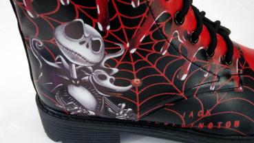 Damen Boots Nightmare Before Christmas Jack Skellington und Zero