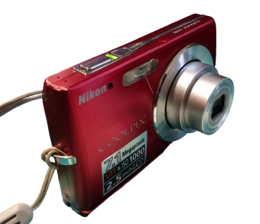 NIKON COOLPIX S200 Digitalkamera | 7.1 MP | VR&ISO 1000, 2.5" LCD | Rot
