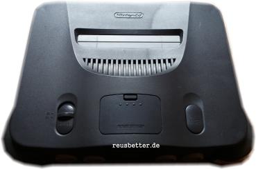 Nintendo 64 Konsole NUP 1107726 N64 PAL schwarz Original Controller und Zubehörpaket