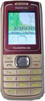 Nokia 1650  | Dunkelrot | Klassisch/Candy-Bar | 1,8 Zoll | SIM frei - Unlock