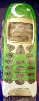Nokia 6210 Handy Frontcover Grün Sichel Mond Handyhülle