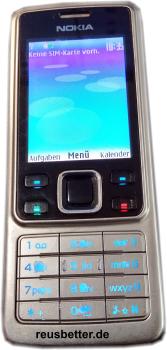 Nokia 6300 Silber - Candy Bar | 2.0 Zoll | Silber |  Bluetooth MP3 | SIM Frei