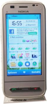 Nokia C6-00 Weiß | Simlock Frei | Smartphone Slider | Qwertz Tastatur | 5MP | 3.2 Zoll