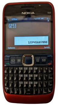 Nokia E63 Candy Bar Handy Qwerty Handy 3G Wifi Bluetooth Mp3 Player 2MP Rot