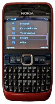 Nokia E63 Candy Bar Handy Qwerty Handy 3G Wifi Bluetooth Mp3 Player 2MP Rot