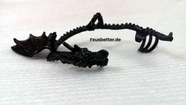 DRACHEN Ohrring Schwarz Ohrclip EAR CUFF