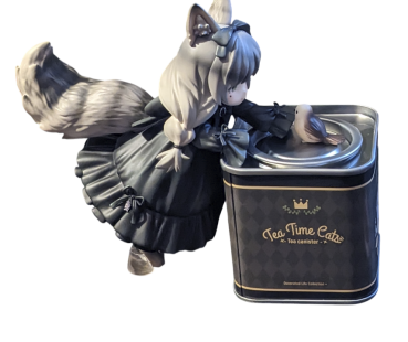 Ribose Original Tea Tim Cat Set mit Tee Dose Sammel PVC Figur