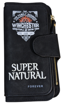 Supernatural Winchester Damen Wildleder Portemonnaie Schwarz