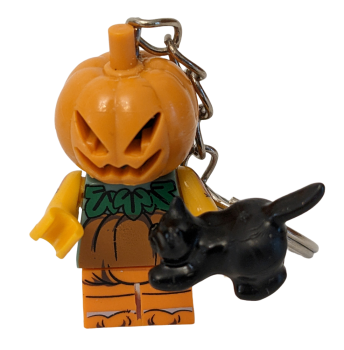 Halloween Pumpkin mit Katze Schlüsselanhänger LOZ Bausteine Set DIY Geschenk