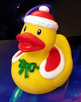 Weihnacht*s BIG Quietscheentchen Badeente mit Mütze
