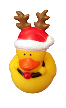 Weihnacht*s Quietscheentchen Badeente Weihnachtsmütze Elch