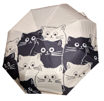 Regenschirm und UV Sonnenschirm  -  Anime Katzen - Taschenschirm Knirps Unisex