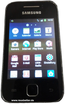 Samsung Galaxy Young GT-S5360 Smartphone | 3 Zoll | 2 MP | schwarz | Simlock Frei