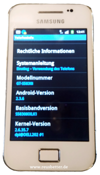 Samsung Galaxy Ace La Fleur GT-S5830i Smartphone | Ohne Simlock | 5 MP Kamera | 3,5 Zoll