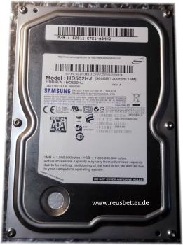 Samsung HD502HJ 500GB 7200U/min SATA 16 MB Cache 3,5 Zoll Festplatte